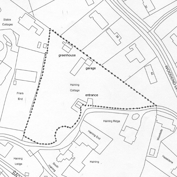 Site Plan of Haining Cottage