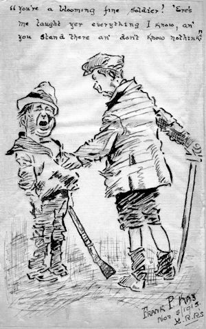 Rifleman Frank Parry Kay (1893-1918): Cartoon