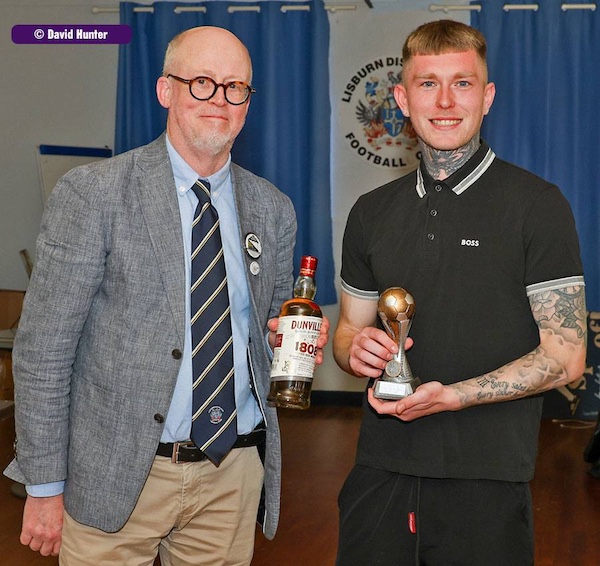 Jan Tholin and Mark McKee, Lisburn Distillery Football Club, photograph by David Hunter
