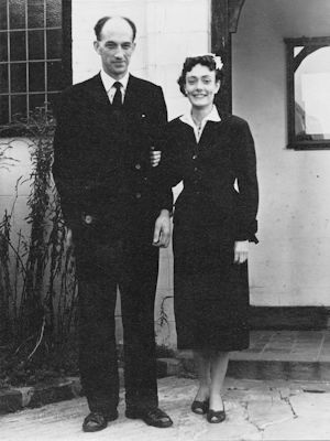 Brian Juden and Josette Juden, Wedding Day, 29th October 1955