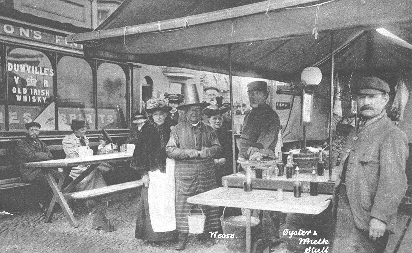 postcard: Oyster and Whelk Stall